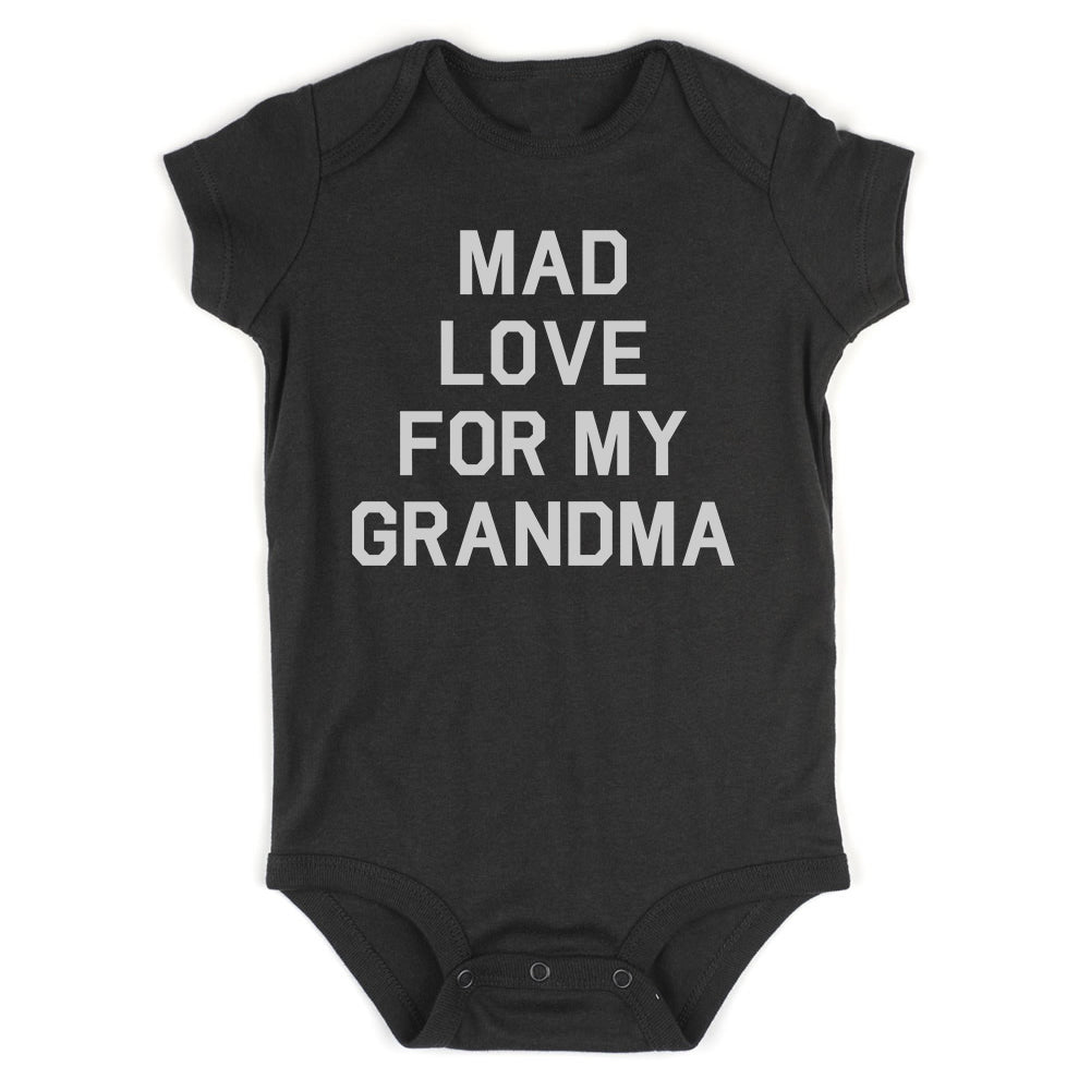 Mad Love For My Grandma Infant Baby Boys Bodysuit Black