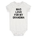 Mad Love For My Grandma Infant Baby Boys Bodysuit White