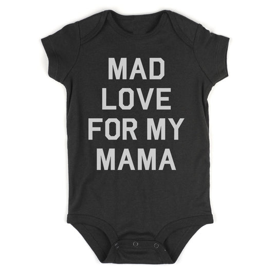 Mad Love For My Mama Infant Baby Boys Bodysuit Black