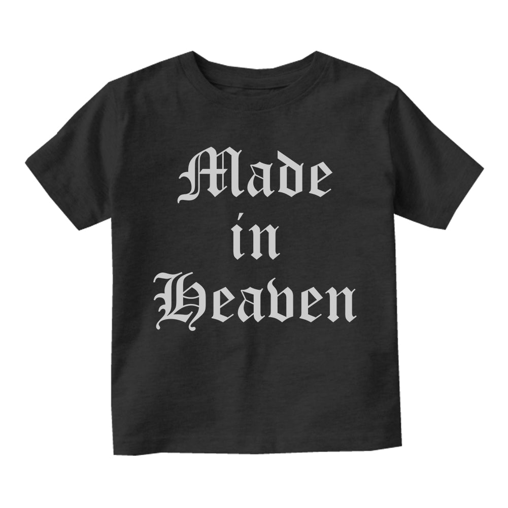 Made In Heaven Infant Baby Boys Short Sleeve T-Shirt Black