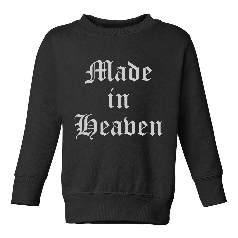 Made In Heaven Toddler Boys Crewneck Sweatshirt Black