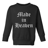 Made In Heaven Toddler Boys Crewneck Sweatshirt Black