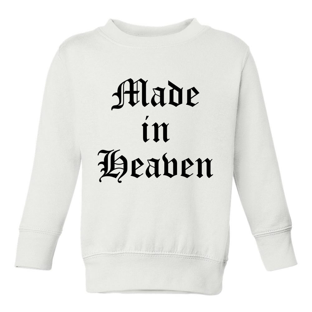 Made In Heaven Toddler Boys Crewneck Sweatshirt White