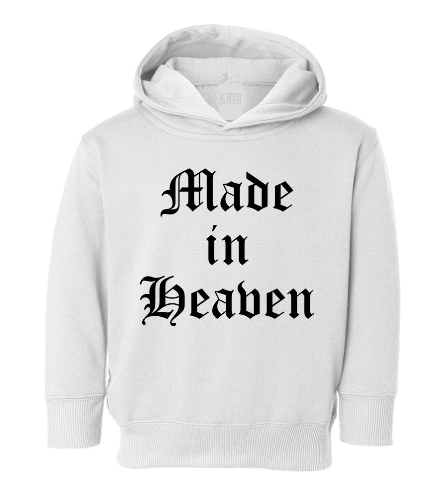 Made In Heaven Toddler Boys Pullover Hoodie White