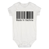 Made In Vachina Barcode Baby Bodysuit One Piece White