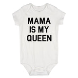 Mama Is My Queen Infant Baby Boys Bodysuit White