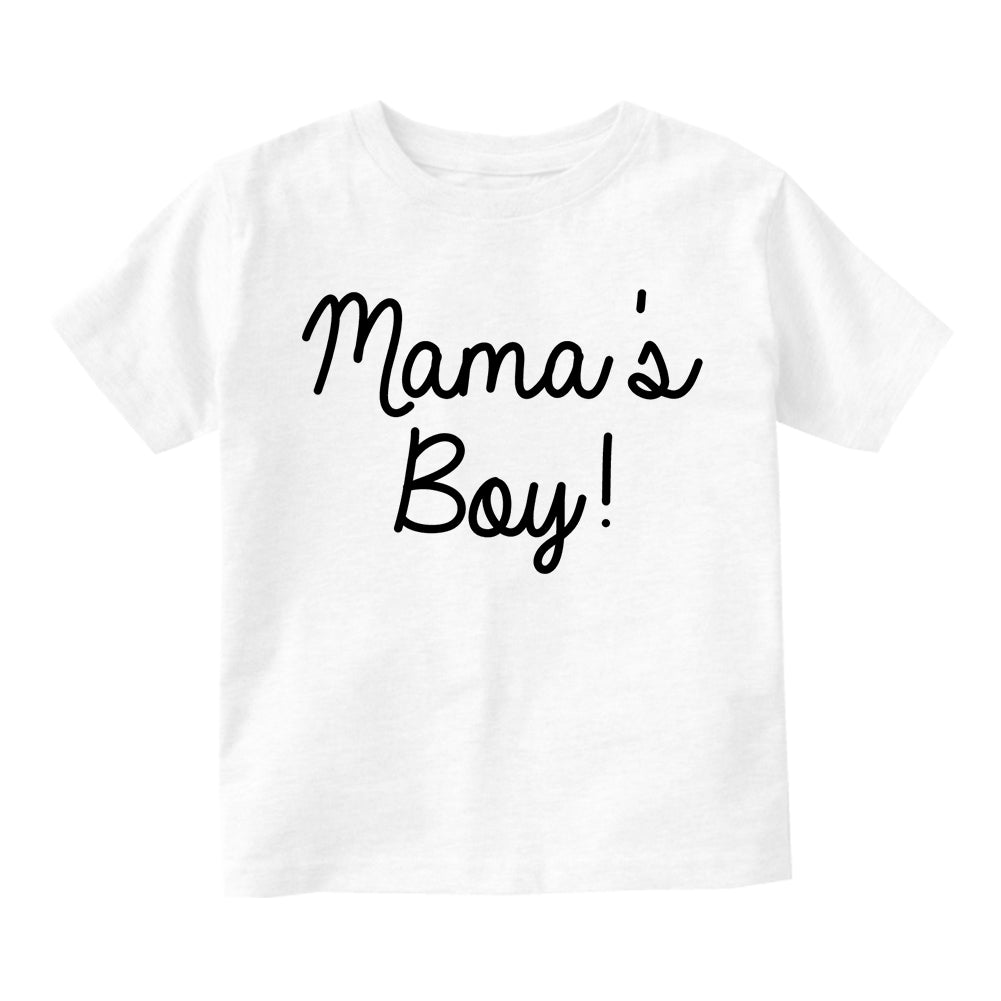 Mamas Boy Script Infant Baby Boys Short Sleeve T-Shirt White