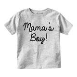 Mamas Boy Script Toddler Boys Short Sleeve T-Shirt Grey