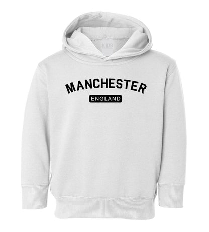 Manchester England Arch Toddler Boys Pullover Hoodie White