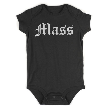 Mass Massachusetts Goth Infant Baby Boys Bodysuit Black