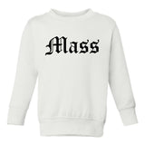 Mass Massachusetts Goth Toddler Boys Crewneck Sweatshirt White