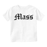 Mass Massachusetts Goth Toddler Boys Short Sleeve T-Shirt White