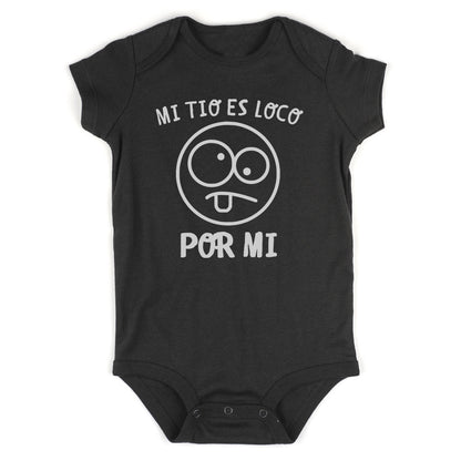 Mi Tio Es Loco Por Mi Baby Bodysuit One Piece Black