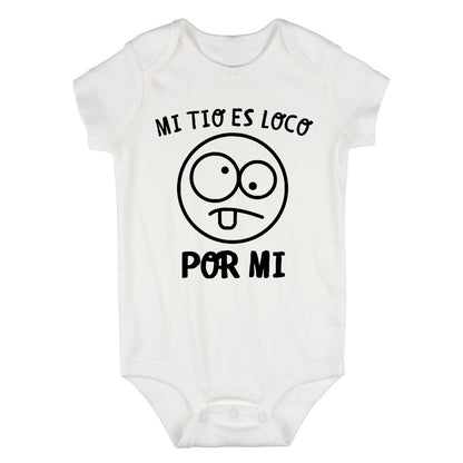 Mi Tio Es Loco Por Mi Baby Bodysuit One Piece White