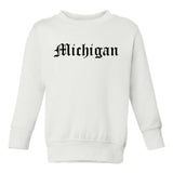 Michigan State Old English Toddler Boys Crewneck Sweatshirt White