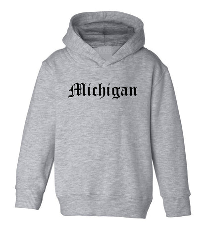 Michigan State Old English Toddler Boys Pullover Hoodie Grey