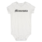 Minnesota State Old English Infant Baby Boys Bodysuit White