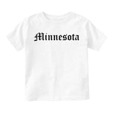 Minnesota State Old English Infant Baby Boys Short Sleeve T-Shirt White