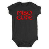 Miso Cute Baby Bodysuit One Piece Black