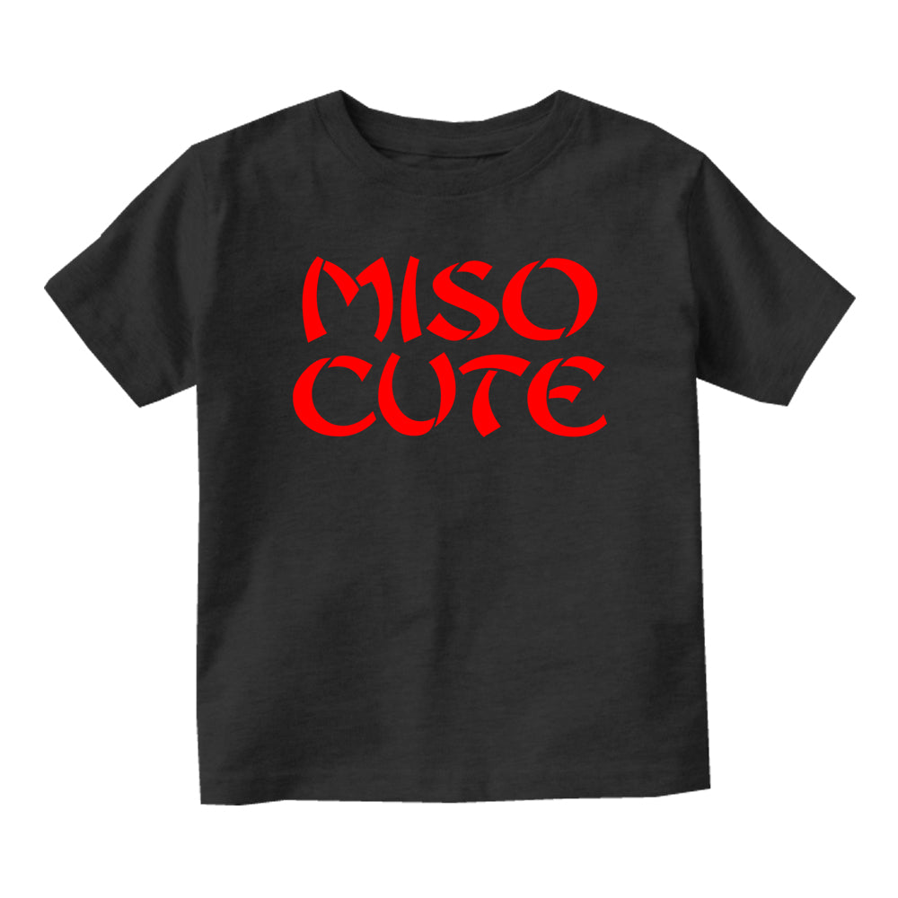 Miso Cute Baby Infant Short Sleeve T-Shirt Black
