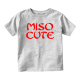 Miso Cute Baby Toddler Short Sleeve T-Shirt Grey