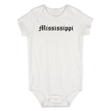 Mississippi State Old English Infant Baby Boys Bodysuit White