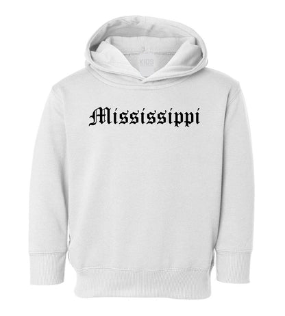 Mississippi State Old English Toddler Boys Pullover Hoodie White