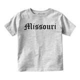 Missouri State Old English Infant Baby Boys Short Sleeve T-Shirt Grey