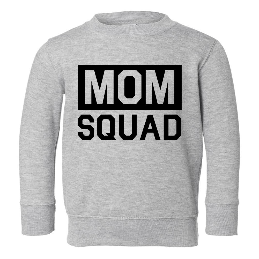 Mom Squad Toddler Boys Crewneck Sweatshirt Grey