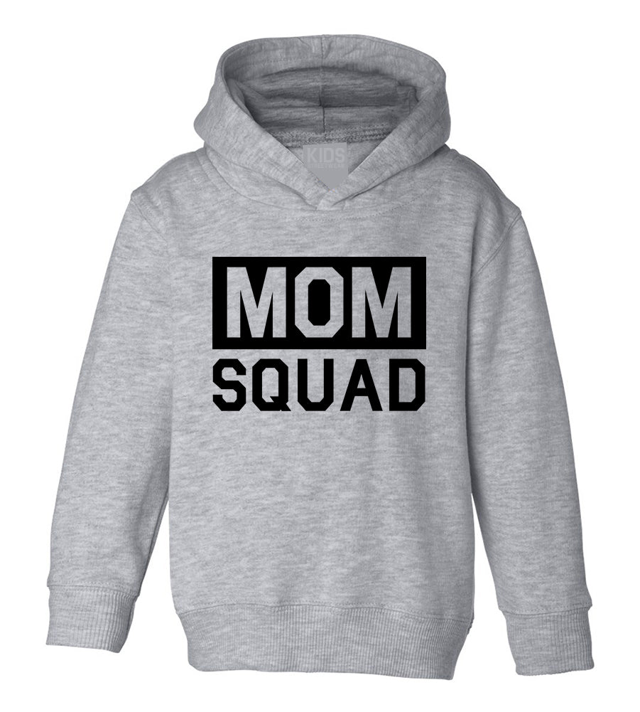 Mom Squad Toddler Boys Pullover Hoodie Grey