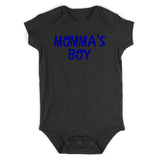 Momma's Boy Blue Baby Bodysuit One Piece Black