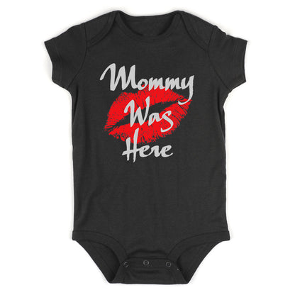 Mommy Was Here Baby Bodysuit One Piece Black