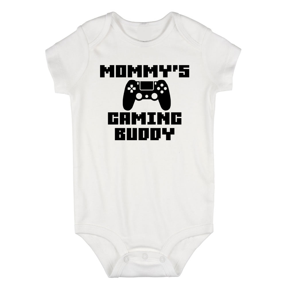 Mommys Gaming Buddy Controller Infant Baby Boys Bodysuit White