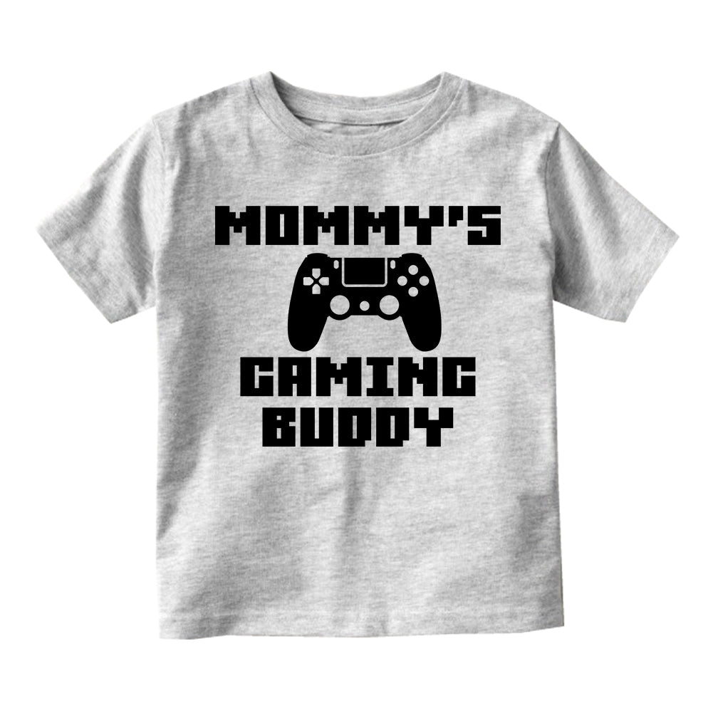 Mommys Gaming Buddy Controller Infant Baby Boys Short Sleeve T-Shirt Grey