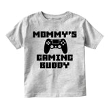Mommys Gaming Buddy Controller Infant Baby Boys Short Sleeve T-Shirt Grey