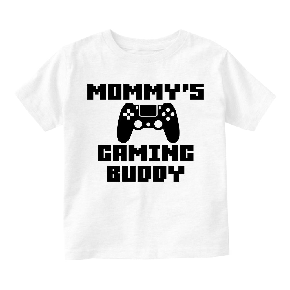 Mommys Gaming Buddy Controller Infant Baby Boys Short Sleeve T-Shirt White