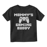 Mommys Gaming Buddy Controller Toddler Boys Short Sleeve T-Shirt Black