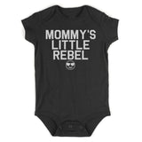 Mommys Little Rebel Emoji Infant Baby Boys Bodysuit Black