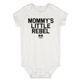 Mommys Little Rebel Emoji Infant Baby Boys Bodysuit White