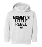 Mommys Little Rebel Emoji Toddler Boys Pullover Hoodie White