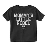 Mommys Little Rebel Emoji Toddler Boys Short Sleeve T-Shirt Black