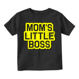 Moms Little Boss Vintage Infant Baby Boys Short Sleeve T-Shirt Black