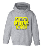 Moms Little Boss Vintage Toddler Boys Pullover Hoodie Grey