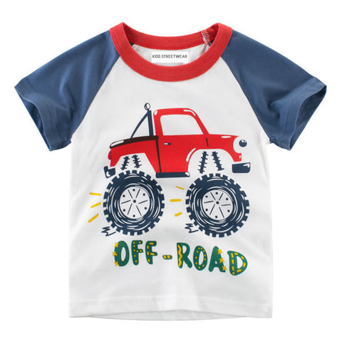 Monster Truck Off Road Toddler Boys Raglan T-Shirt