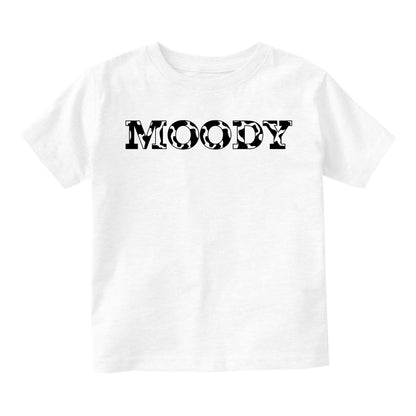 Moody Cow Print Infant Baby Boys Short Sleeve T-Shirt White