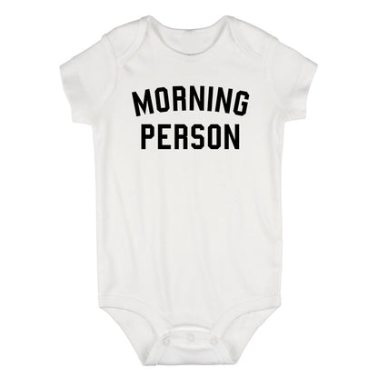 Morning Person Funny Infant Baby Boys Bodysuit White