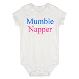 Mumble Napper Funny Rapper Baby Bodysuit One Piece White