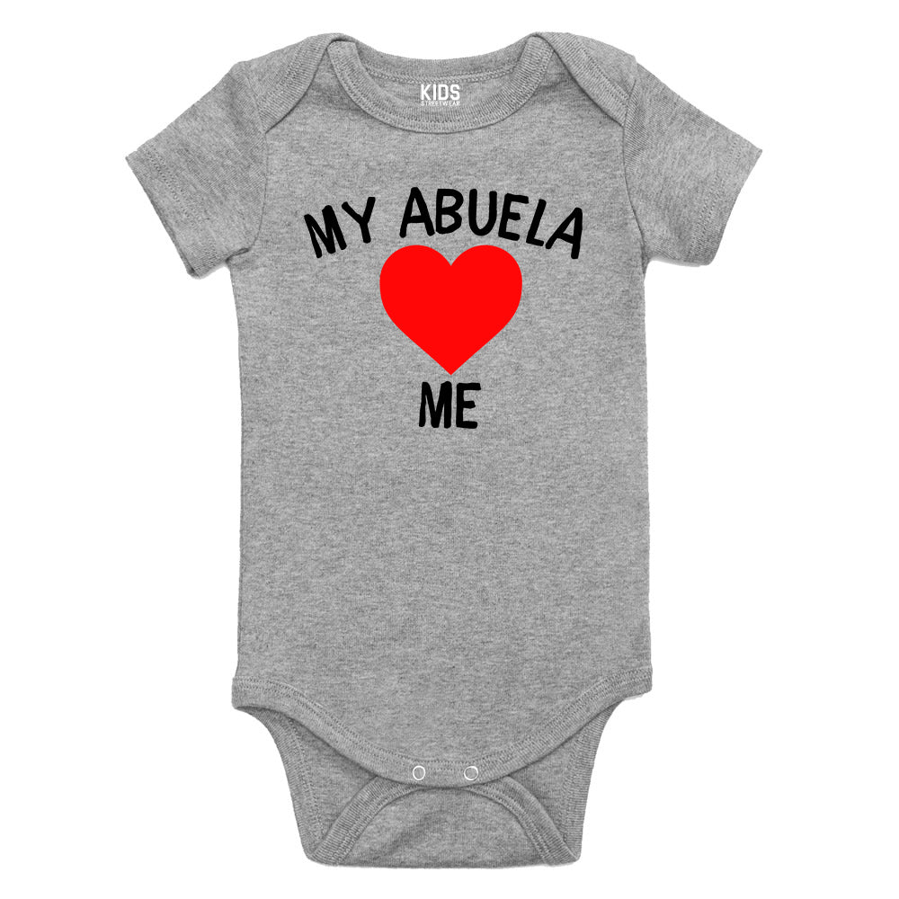 My Abuela Loves Me Baby Bodysuit One Piece Grey