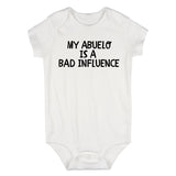 My Abuelo Is A Bad Influence Baby Bodysuit One Piece White