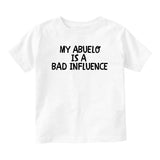 My Abuelo Is A Bad Influence Baby Infant Short Sleeve T-Shirt White
